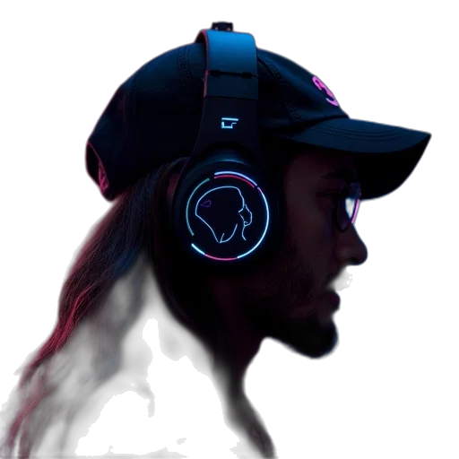 hat, face, jacket, robot transparent PNG cut-out