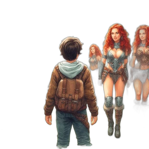 jacket, concept art, comic book art, fantasy art transparent PNG cut-out