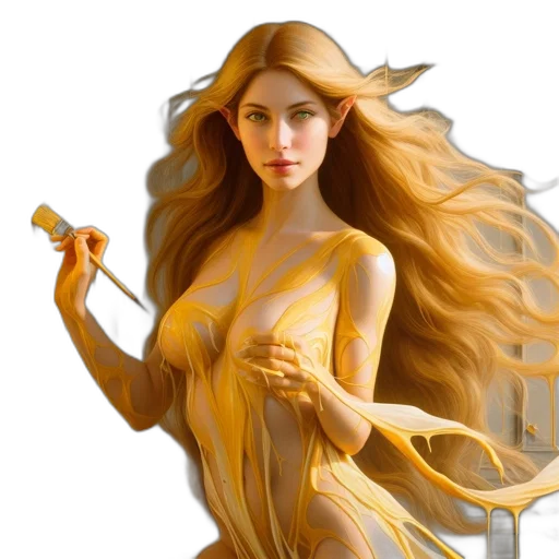 dress, jewelry, fantasy art, concept art transparent PNG cut-out