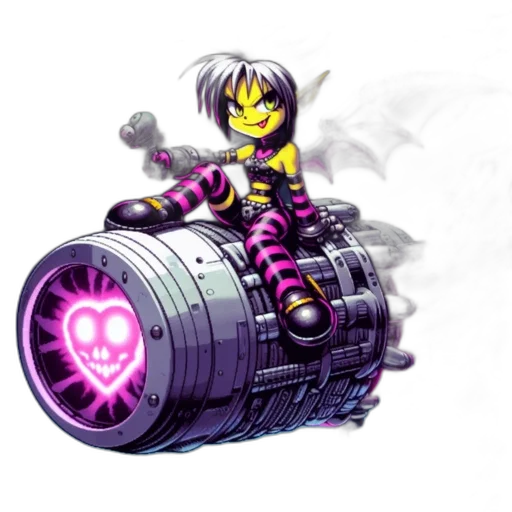 weapon, robot, concept art, cyberpunk transparent PNG cut-out