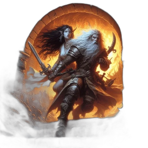 sword, dragon, fantasy art, concept art transparent PNG cut-out