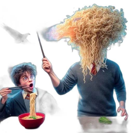 hair, food, creature, staff transparent PNG cut-out