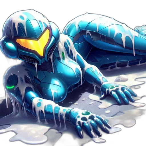 robot, creature, concept art, watercolor transparent PNG cut-out