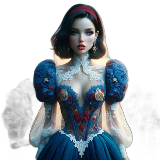 dress, jewelry, crown, fantasy art transparent PNG cut-out