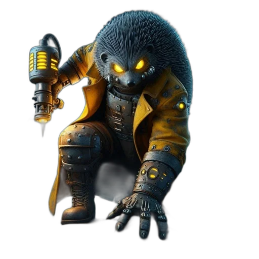 creature, weapon, robot, staff transparent PNG cut-out