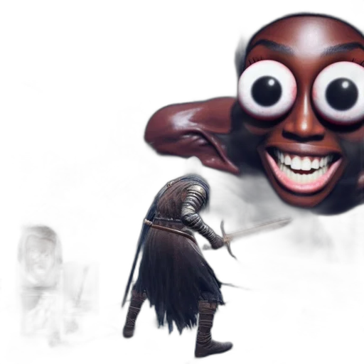mask, creature, face, weapon transparent PNG cut-out