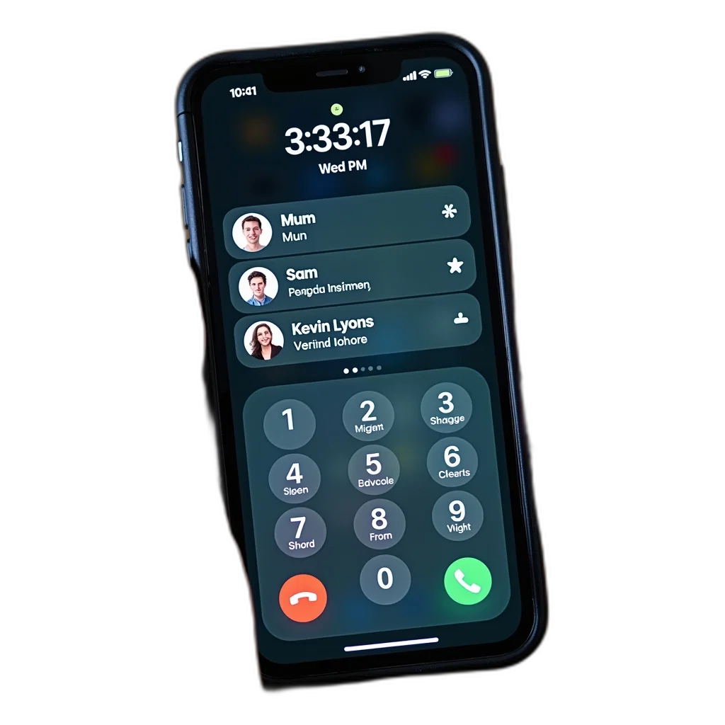 smartphone, screen, displaying, call transparent PNG cut-out