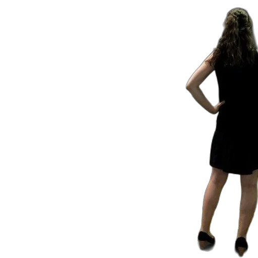 dress, staff, hair, creature transparent PNG cut-out