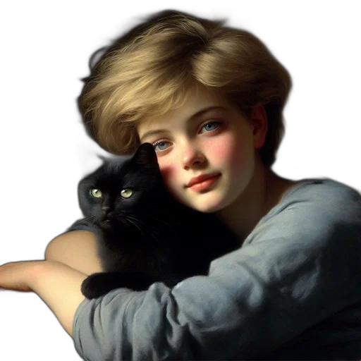 face, animal, photorealistic, oil painting transparent PNG cut-out