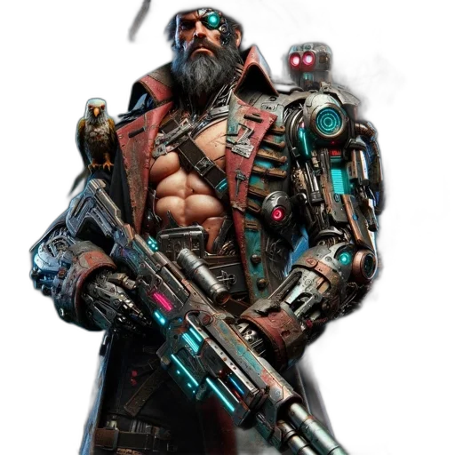 weapon, jacket, cyberpunk, concept art transparent PNG cut-out