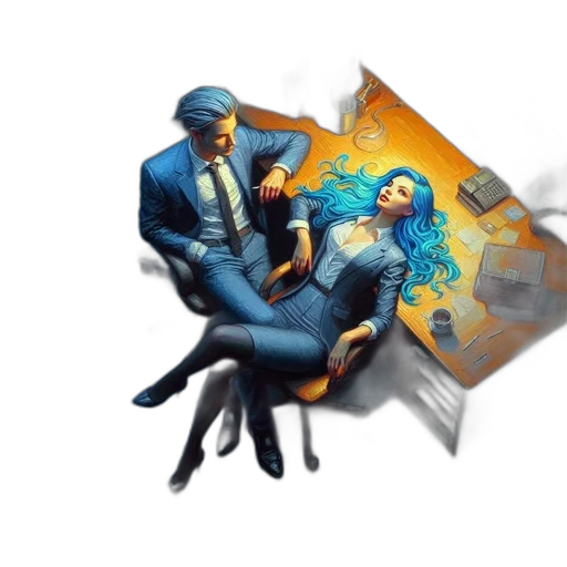 concept art, cyberpunk, comic book art, pixel art transparent PNG cut-out