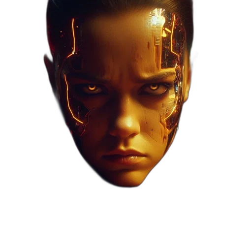 face, mask, robot, crown transparent PNG cut-out