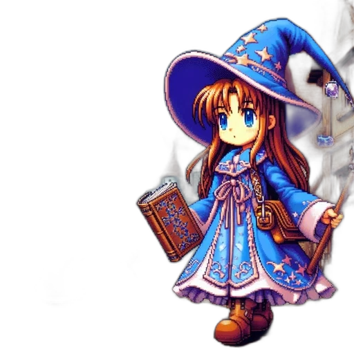 staff, dress, hat, dragon transparent PNG cut-out