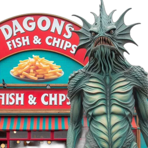 dragon, food, creature, concept art transparent PNG cut-out