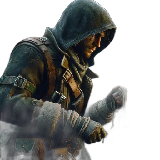 jacket, weapon, mask, sword transparent PNG cut-out