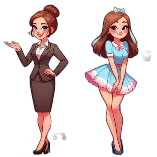 dress, concept art, cartoon, pixel art transparent PNG cut-out