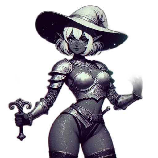 robot, staff, concept art, fantasy art transparent PNG cut-out