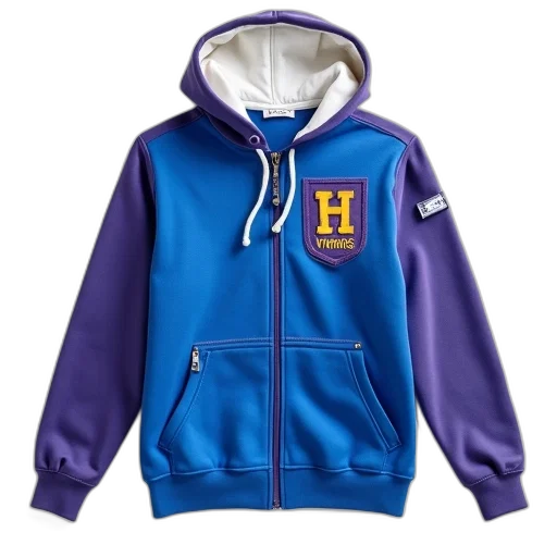 jacket, blue, white, hoodie transparent PNG cut-out