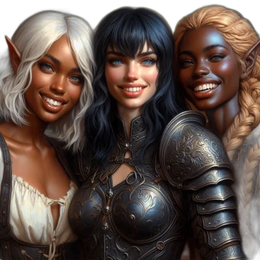 fantasy art, concept art, comic book art, photorealistic transparent PNG cut-out