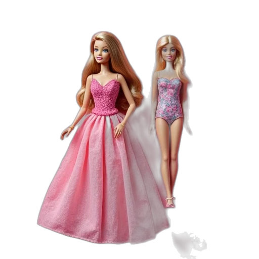 dress, 3d render, concept art, barbie transparent PNG cut-out