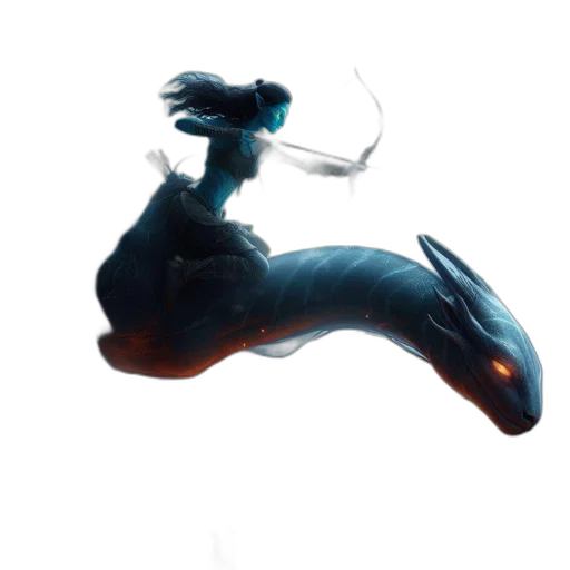 dragon, creature, staff, robot transparent PNG cut-out