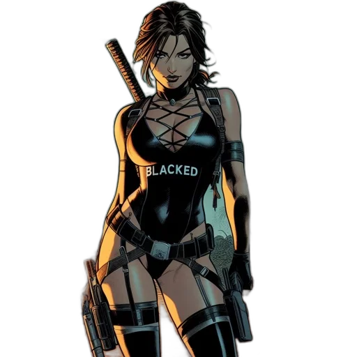 comic book art, concept art, cyberpunk, cartoon transparent PNG cut-out
