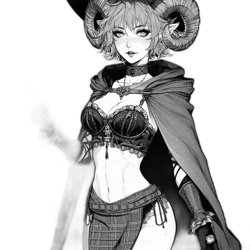staff, hat, dress, weapon transparent PNG cut-out