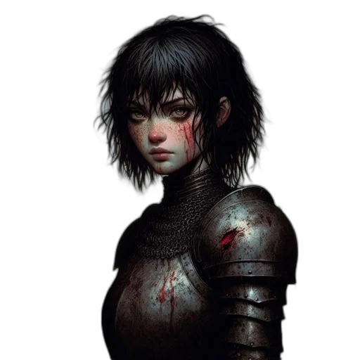 face, sword, fantasy art, concept art transparent PNG cut-out