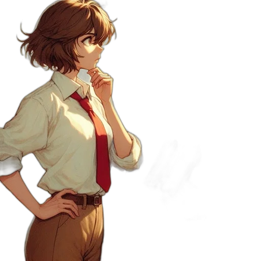 staff, jacket, dress, concept art transparent PNG cut-out