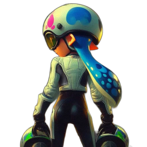 robot, jacket, weapon, staff transparent PNG cut-out