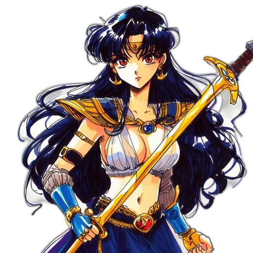 sword, weapon, staff, fantasy art transparent PNG cut-out