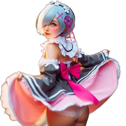 dress, robot, concept art, 3d render transparent PNG cut-out