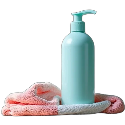 bottle, hair, photorealistic, 3d render transparent PNG cut-out