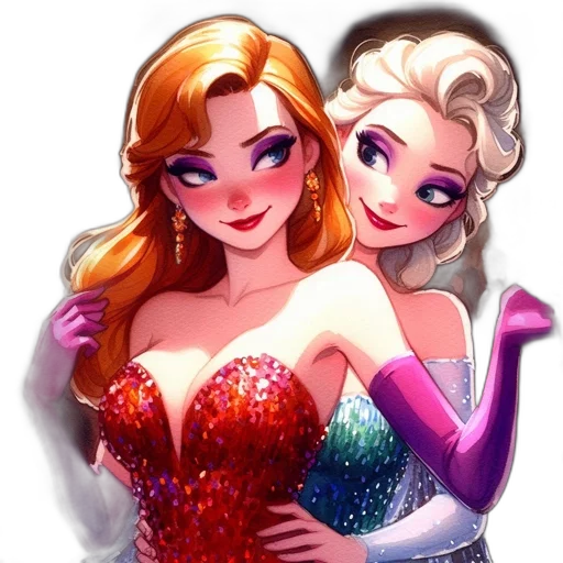 dress, cartoon, comic book art, fantasy art transparent PNG cut-out
