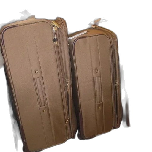 jacket, three, brown, suitcases transparent PNG cut-out