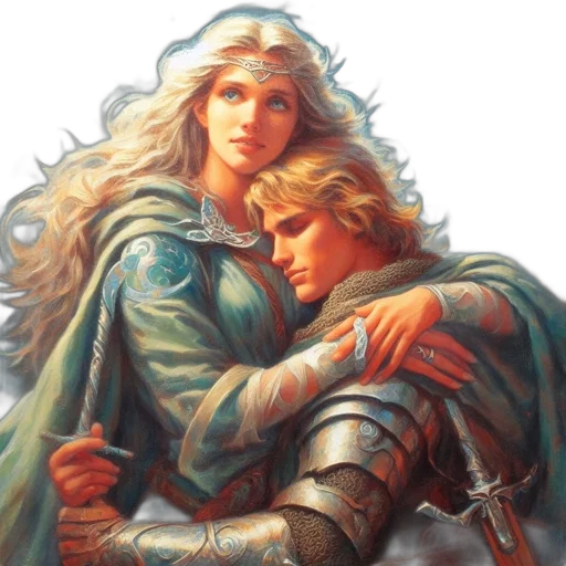 sword, fantasy art, oil painting, concept art transparent PNG cut-out