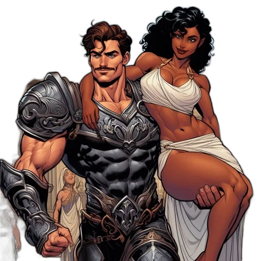 comic book art, concept art, fantasy art, urban transparent PNG cut-out