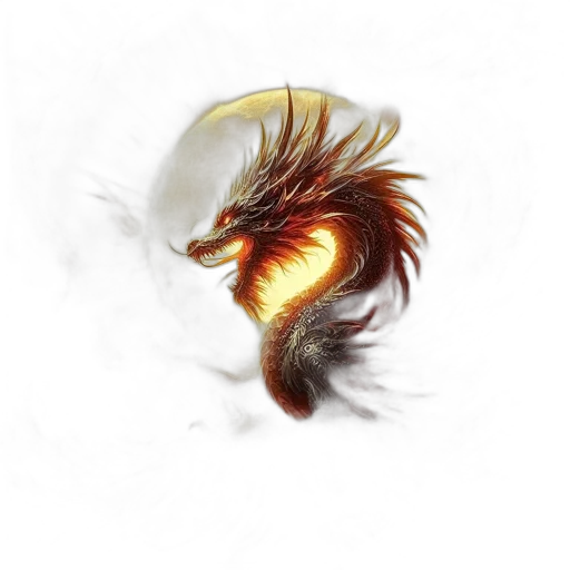dragon, animal, creature, hair transparent PNG cut-out