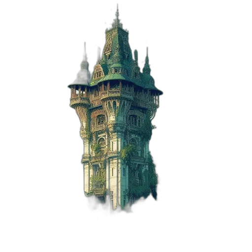 building, crown, staff, dress transparent PNG cut-out