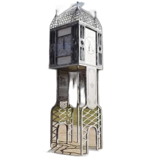 building, furniture, robot, 3d render transparent PNG cut-out