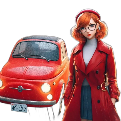 car, jacket, concept art, 3d render transparent PNG cut-out