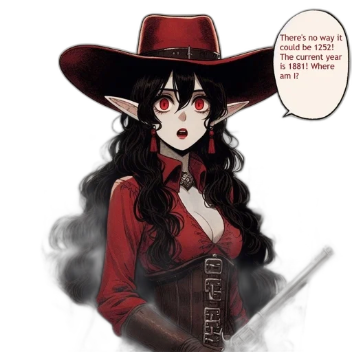 hat, staff, anime, comic book art transparent PNG cut-out