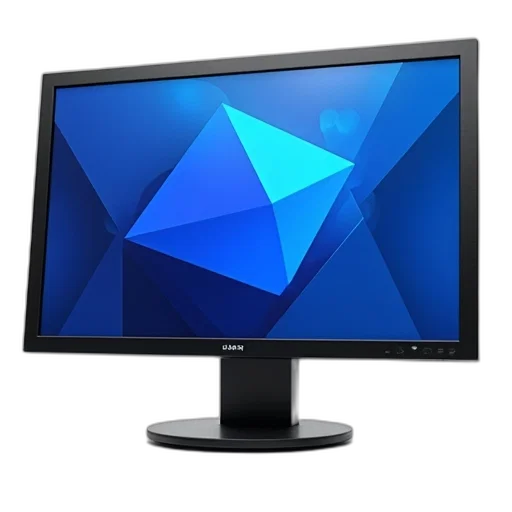 3d render, modern, computer, monitor transparent PNG cut-out