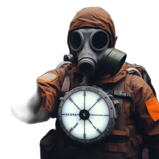 mask, jacket, weapon, robot transparent PNG cut-out