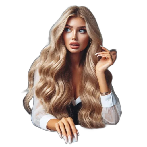 hair, face, dress, jewelry transparent PNG cut-out