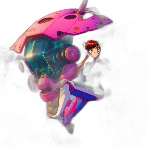 robot, weapon, mask, jacket transparent PNG cut-out