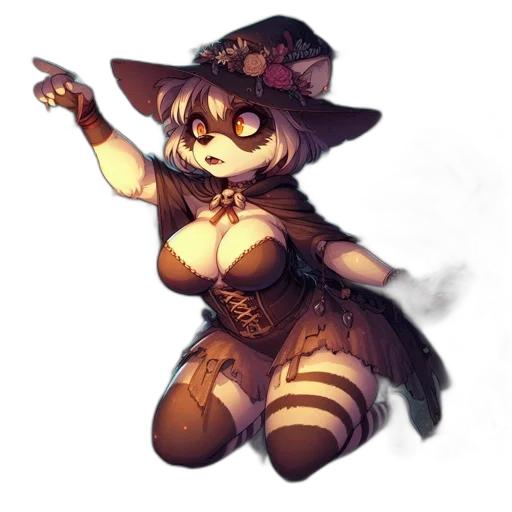 staff, weapon, hat, creature transparent PNG cut-out