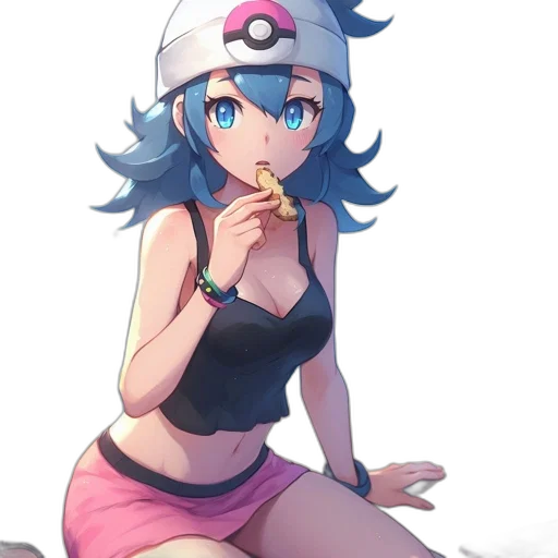 dress, hat, staff, weapon transparent PNG cut-out