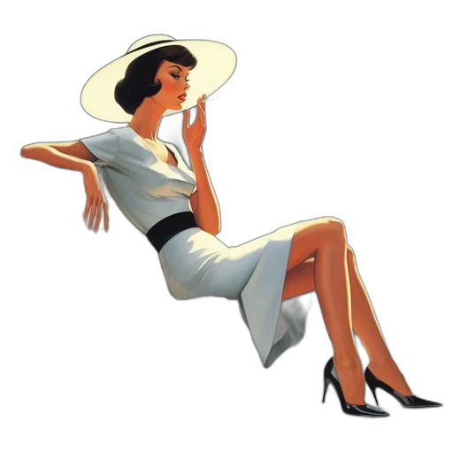 hat, dress, jewelry, staff transparent PNG cut-out