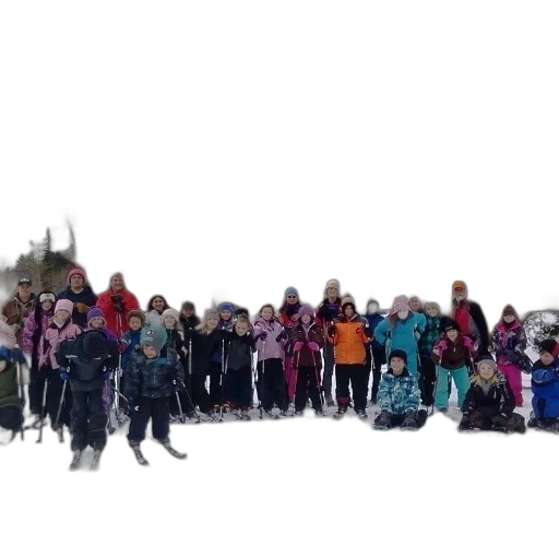 staff, snow, group, people transparent PNG cut-out